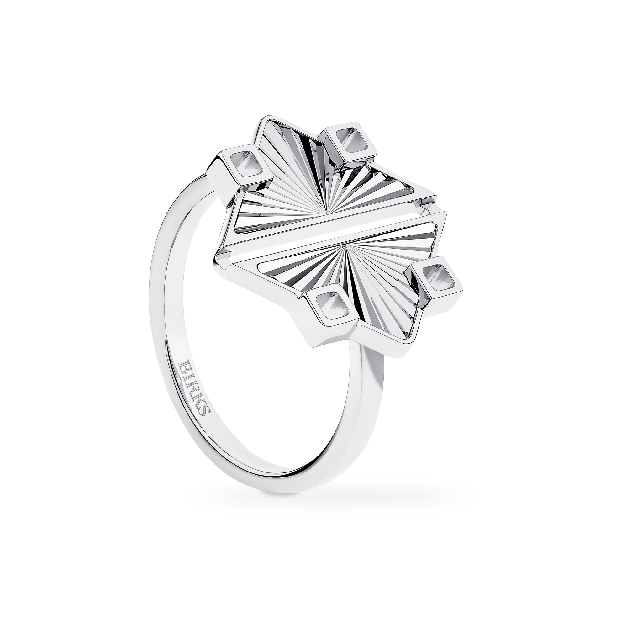 Guilloche Sterling Silver Ring Birks Muse
